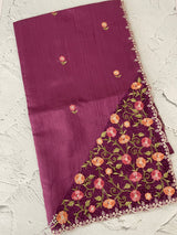 Cutwork Semi tussar saree MTSS680