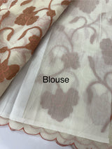 Moonga checks saree with Applique work  MSK765