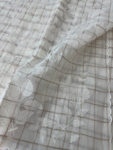 Check Mul chanderi saree with applique work MSH147