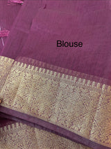 Jute silk saree with antique zari weaving MJL399 - Wine