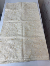 Soft kota silk saree with embriodery and organza applique work  -MS14509 Ivory