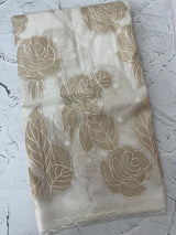 Semi organza saree with appliqué work - MSH906 White(1)