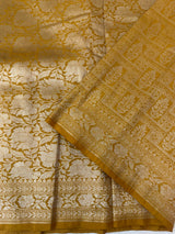 Banarasi semi katan saree in silver zari- MS14667