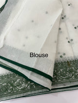 NetKota saree with chikankari machine embroidery - MS14622