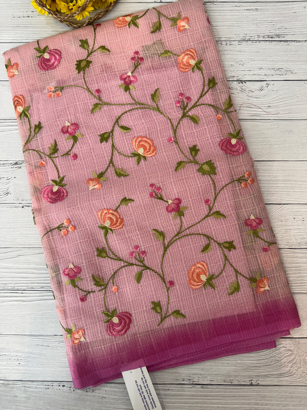 Soft kota silk saree with embriodery MS14809