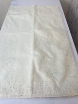 Mul chanderi saree with applique borders MSH112 Offwhite