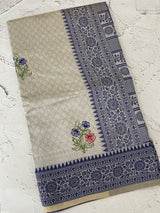 Semi silk saree with embroidery MSS456