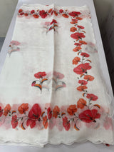 Digital printed semi Linen Saree MLS711