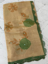 Printed Tissue silk saree with foil work MTS214