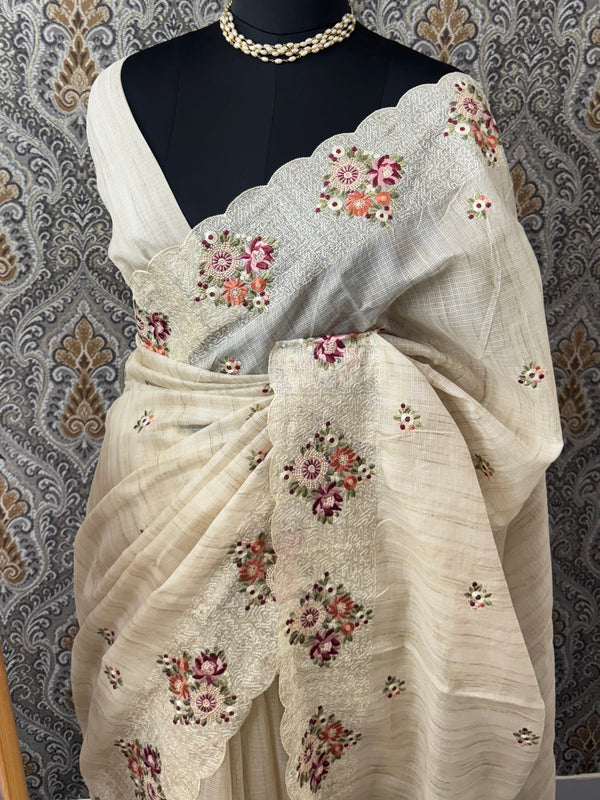 Soft kota silk saree with embroidery MSS678