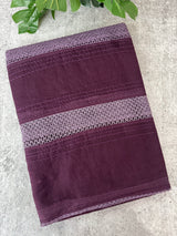 Supernet saree with crochet work and lace border MCJ5433 Wine