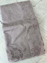 Mul chanderi saree with applique borders MSH111- DuskyLavender