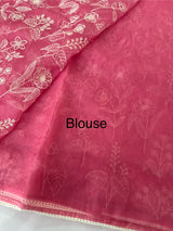 Semi Soft Organza saree with thread work MOS588