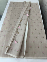 Lightweight Kota Supernet saree with embroidery MS143