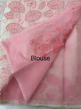 Moonga checks saree with applique borders MSH9990