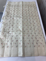 Blended tussar saree with embriodery - MS8665 Cream