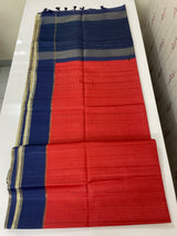 Semi silk saree with zari weaving  MSG6161