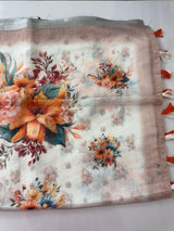 Digital printed semi Linen Saree MLS615- 26