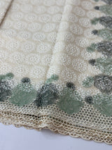 Cutwork Phulkari NetKota Embroidery saree - OffWhite