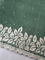 Kosa Tussar silk saree with embriodery - MS8178