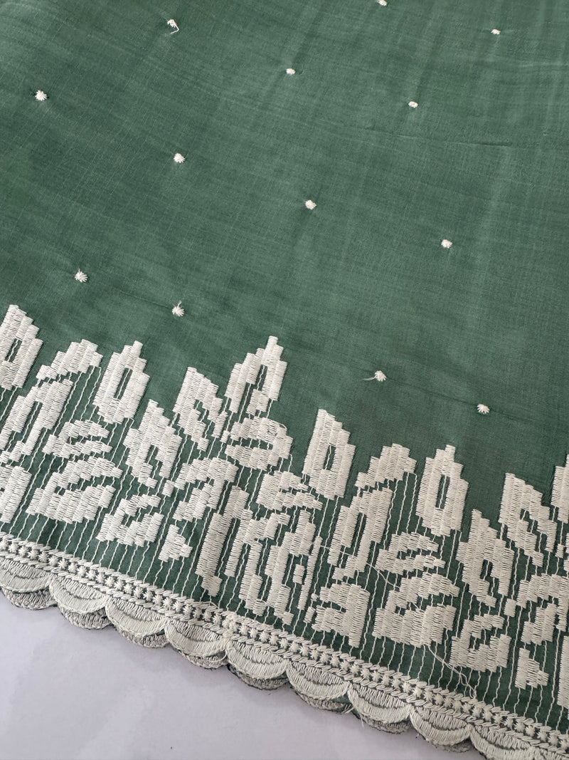 Kosa Tussar silk saree with embriodery - MS8178