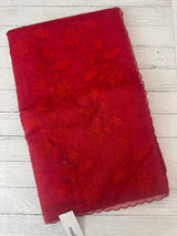 Kota silk cotton saree with applique work MS81788 - Red