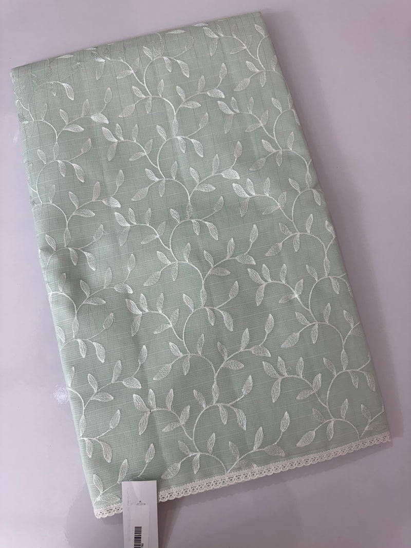 Kota embriodery saree MS1455 Pastel BluishGreen