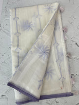 Soft Netkota saree with cross stitch embroidery MSH210