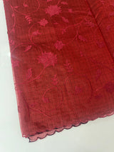Kota silk cotton saree with applique work MS81788 - Maroon