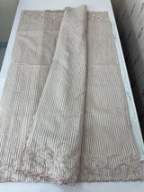 Striped Mul chanderi saree with applique borders MSH987 - Pale Mauve