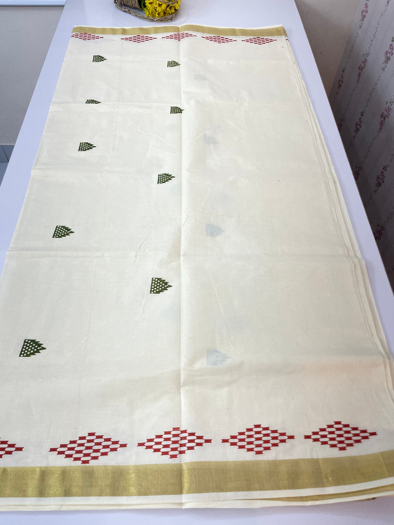 Kerala cotton saree