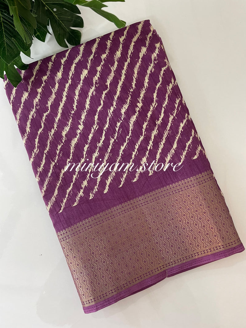 Semi silk saree MSBS122 Purple