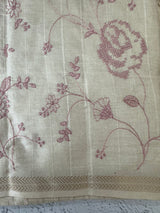 Blended soft tussar saree with cross stitch embriodery - MS8666 (1)