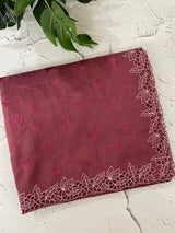 Blended tussar saree with cutwork border- MSHK266