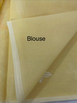 Kota checks saree with embroidery MS7699 - Yellow