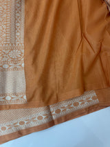 Banarasi semi katan saree in silver zari- MS14667 DuskyPeach