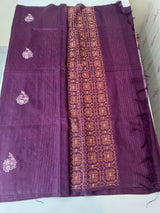 Semi tussar saree with Handwork MS44500