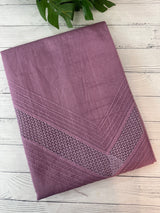 Supernet saree with crochet work and lace border MCJ5433 (V shape Crochet)