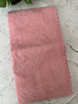 Moonga checks saree with Net Applique borders  MSH157 Pink