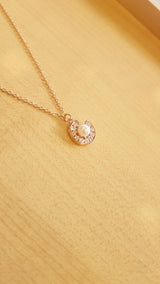 Elara 92.5 Rosegold Necklace EL214