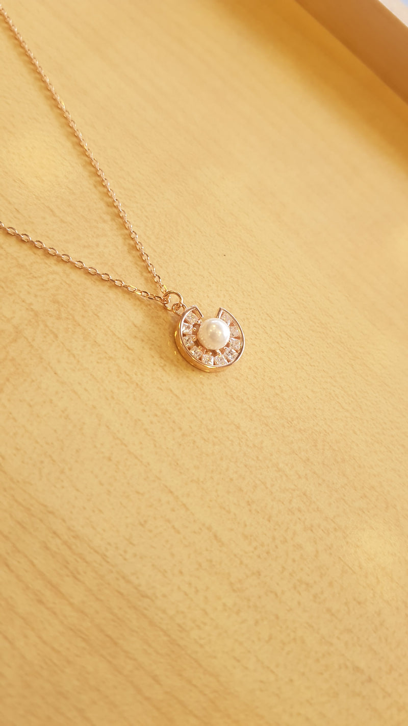 Elara 92.5 Rosegold Necklace EL214