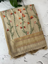Kanta Handstitched Blended tussar silk saree MS15844