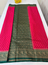 Banarasi viscose Georgette saree MKGS611 - Pink to Green