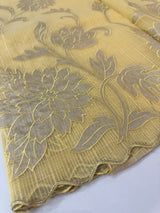 NetKota saree with tissue applique work MS15145 - PastelYellow