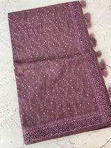 Cutwork Blended Jute - tussar saree MTS9079