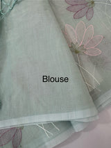Netkota embriodery saree MS1496 PastelAquaBlue