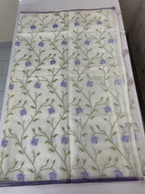 Soft Netkota saree with cross stitch embroidery MSH210