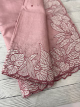 Soft kota silk saree with embriodery MS15031- PeachPink