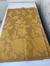 Semi organza saree with appliqué work - MSH906 Mustard