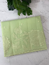 Moonga checks Applique work saree  MSM876